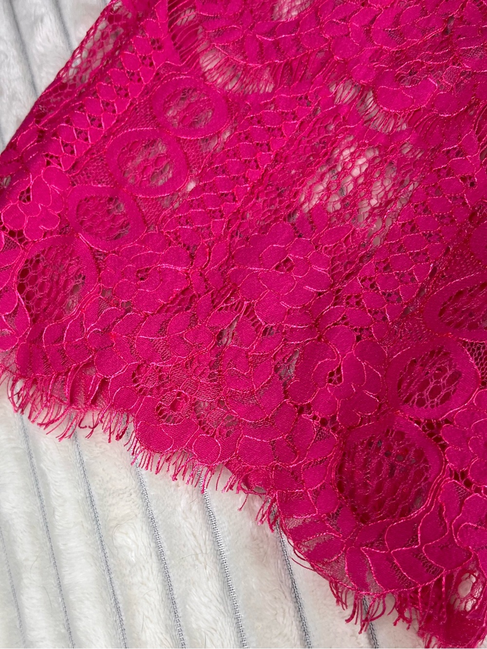 SHIEN Lace Overlay Women’s Crop Top Barbie Pink Size XL - Picture 7 of 11